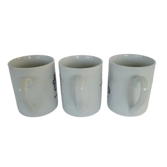 I Godinger & Co Birthday Celebration Mugs Set of 3 White Ceramic Coffee Cups - Picture 5 of 9